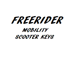 Freerider Mobility Scooter Keys
