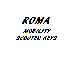 Roma Mobility Scooter Keys