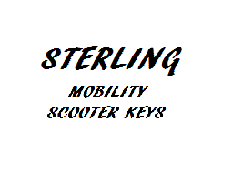 Sterling Mobility Scooter Keys