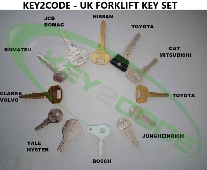 UK specIfic forklift master key set, 12 key set